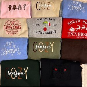 Embroidery crewnecks